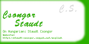 csongor staudt business card